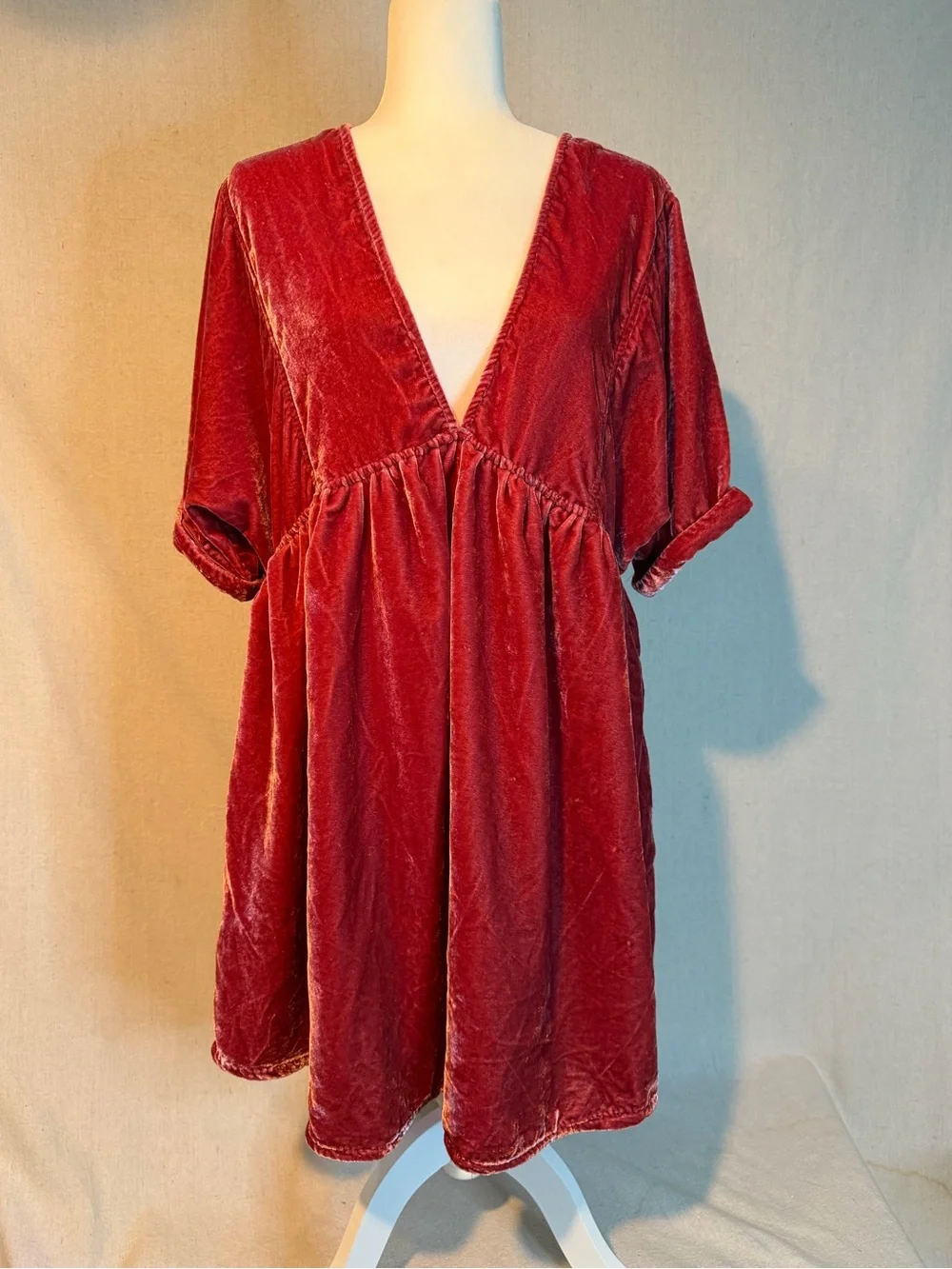 Free People Ivy Velvet Minidress Size Large